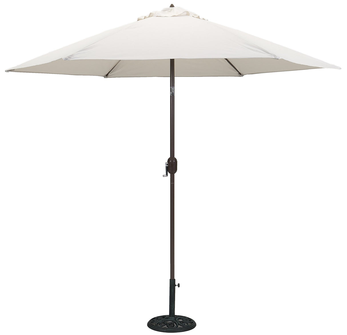 TropiShade 9 ft Bronze Aluminum Patio Umbrella with Antique White Polyester Cover (Base not included) Tropishade