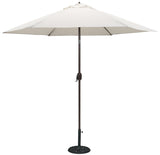 TropiShade 9 ft Bronze Aluminum Patio Umbrella with Antique White Polyester Cover (Base not included) Tropishade