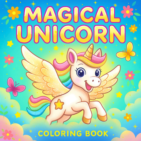 Magical Unicorn Coloring Book: for Kids Ages 4-8 | Featuring 50 Cute Unicorn Illustrations perfect for girls (Coloring Book For Girls) WoodArtSupply