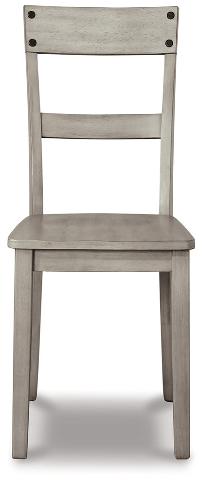 Signature Design by Ashley Loratti Modern Farmhouse 18" Weathered Wood Dining Chair, 2 Count, Gray - WoodArtSupply