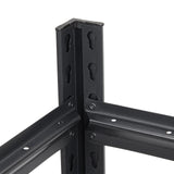 Storage Shelves 3 Tier Adjustable Garage Shelving Heavy Duty 31.5" W x 15.7" D x 31.5" H Metal Shelving Unit for Garage Shelves, Utility Rack Shelf, Storage Warehouse Pantry Closet, Black Abesthink