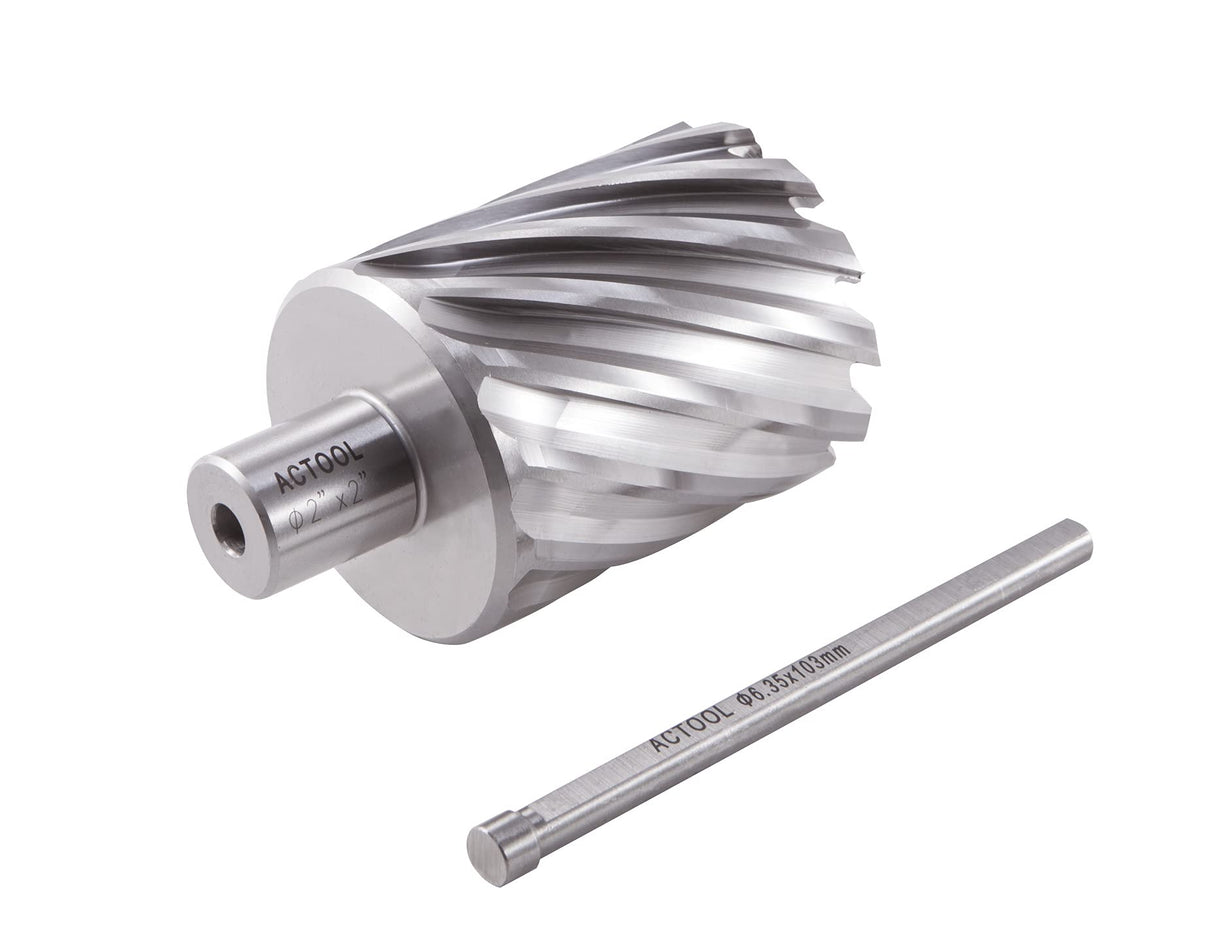 ACTOOL 2" Diameter × 2" Depth of Cut HSS ANNULAR Cutter with 3/4'' Weldon Shank ACTOOL