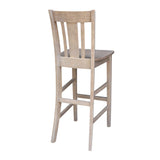 International Concepts San Remo Bar Height Stool, Washed Gray Taupe IC International Concepts