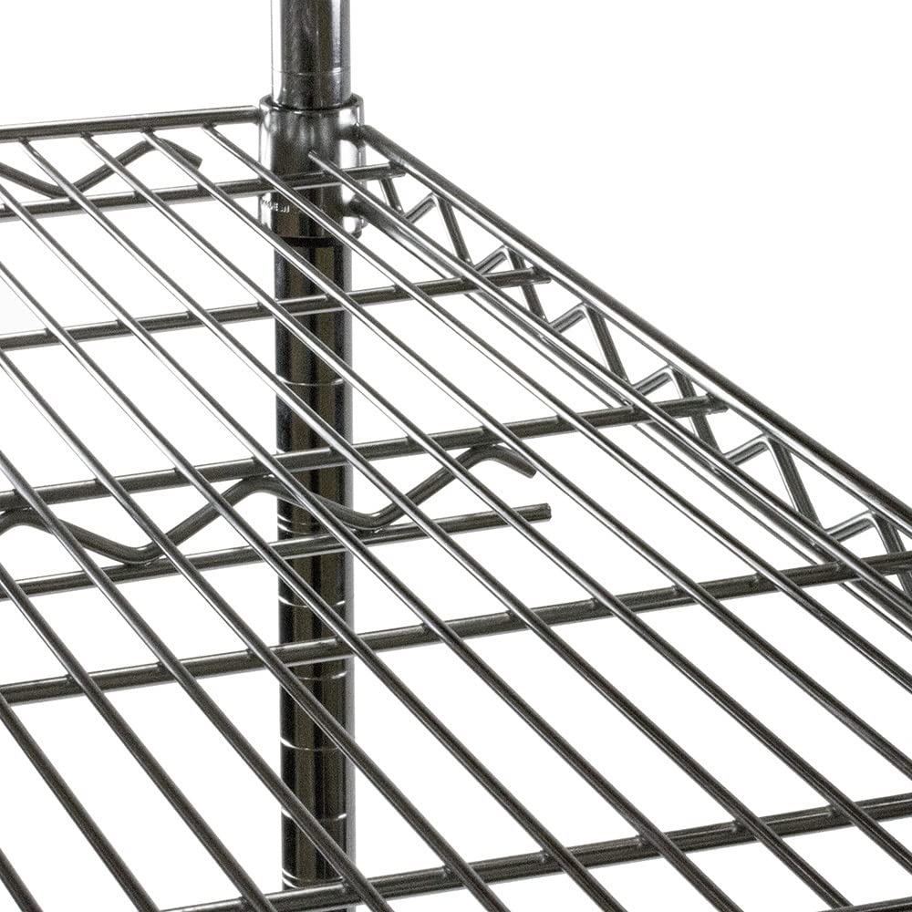 Shelving Inc. 8" d x 36" w x 84" h Chrome Wire Shelving with 5 Tier Shelves, Weight Capacity 800lbs Per Shelf