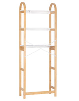 Spirich Over The Toilet Storage Shelf, 3-Tier Over Toilet Bathroom Organizer, Space-Saving Above Toilet Storage Shelf Rack with Bamboo Frame Spirich