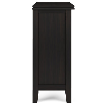 SIMPLIHOME Artisan SOLID WOOD 30 Inch Wide Contemporary Low Storage Cabinet in Hickory Brown, For the Living Room, Entryway and Family Room - WoodArtSupply