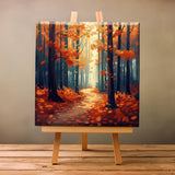 Natuyalo Paint by Numbers for Adults with Framed on Canvas, Autumn Forest Paint by Numbers Kits for Beginners, Forest Path DIY Acrylic Painting Kits with Frame Ideal Gift (12x12 Inch) Natuyalo