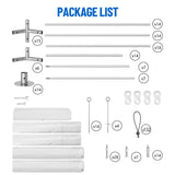 GarveeLife 20' x 40' Party Tent Heavy Duty Wedding Tent Outdoor Canopy Event Shelters Upgraded Galvanized Carport with Removable Sidewall Windows for Commercial, Parties, White GarveeLife