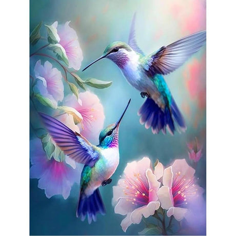 JFYHAB Hummingbird Diamond Painting Kits for Adults - DIY Birds Diamond Art Kits for Adults, Diamond Dots 5D Paint with Diamonds Pictures Gem Art Kits Crafts Kits for Home Wall Decor 12x16inch JFYHAB