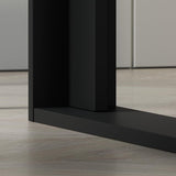 ECACAD 7FT Conference Table for 6-8 People, Large Rectangular Meeting Table, Modern Seminar Table for Office Meeting Conference Room, Black and Deep Brown (86.8”L x 47.2”W x 29.4”H) ECACAD