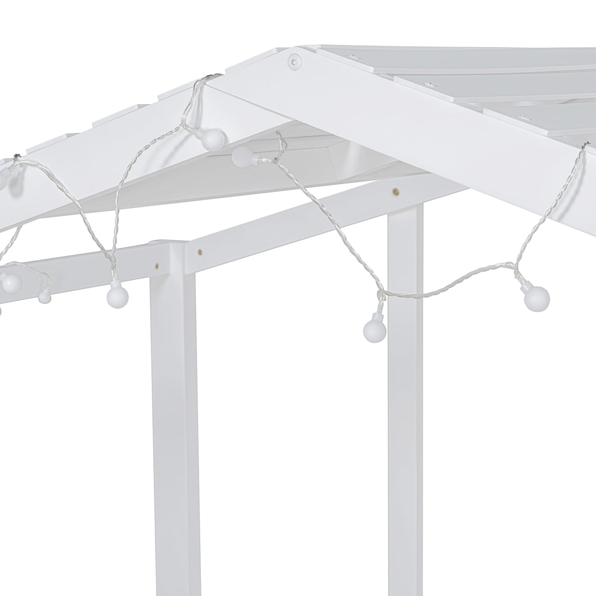 Bellemave Twin Loft Bed with Slide and Ladder, Kids Loft Bed with Decorative Chalkboard and LED Light, Low House Loft Bed for Kids, Girls, Boys(Twin White) Bellemave