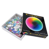 Moruska 1000 Piece Puzzles for Adults Teen - Gradient Color Rainbow Large Round Jigsaw Puzzle Difficult and Challenge Moruska