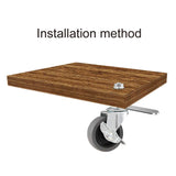 Caster Wheels, 3" Locking Swivel Stem Casters Set with Brake of 8, 3/8"-16 x 1 (Screw Diameter 3/8", Length 1") Rubber Casters with 360 Degree No Noise Wheels WHARSTM