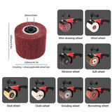 HaTur Electric Burnishing Polishing Machine Handheld Wheel Polisher Sander Wire Drawing Machine for Stainless Steel Metal Wood, 110 V 1400 W, 8 Speed Adjustable HaTur