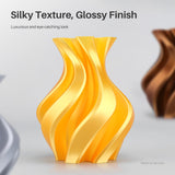 ELEGOO 250g Silk PLA Filament Bundle 1.75mm, 4 Colors 3D Printer Filaments Dimensional Accuracy +/- 0.02mm, 4 Pack 250g Spool, Silk Gold/Silk Silver/Silk Bronze/Galaxy Black ELEGOO