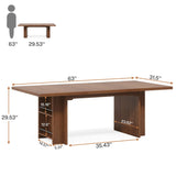 Tribesigns 63 Inches Office Executive Desk, Home Office Desk Large Computer Writing Table with Storage, Wood Workstation Desk Small Conference Table Tribesigns