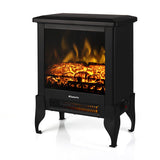 TURBRO Suburbs TS17 Compact Electric Fireplace Stove, 18” Freestanding Stove Heater with Realistic Flame - CSA Certified - Overheating Safety Protection - for Small Spaces - 1400W TURBRO