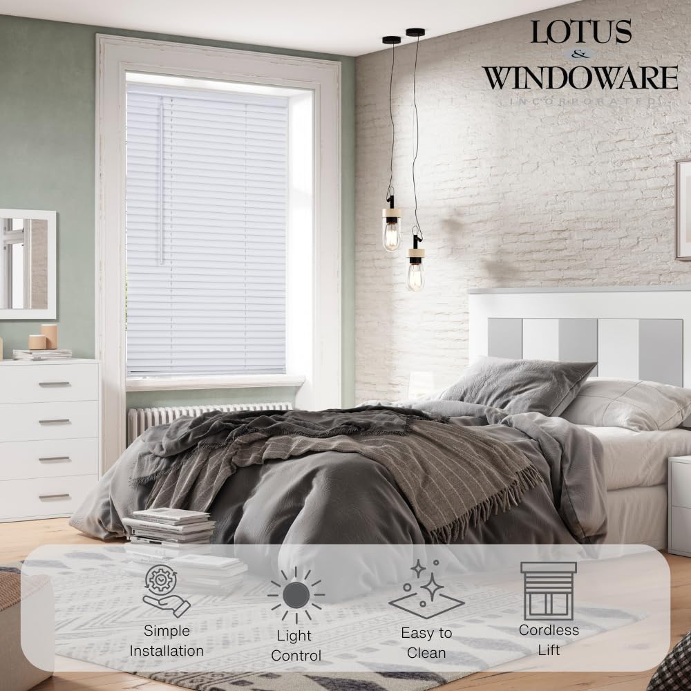 LOTUS & WINDOWARE Cordless Mini Blind, 1