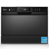Midea MDC22P1ABB Table-top Countertop, Energy Star Portable Dishwasher, 6 Place Settings & 8 Washing Programs, Speed, Baby-Care, ECO& Glass, Dish Washer for Dorm, RV& Apartment, Black Midea