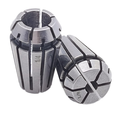 F.L.S Spring Collet, Er11 Spring Collet Set, 1/8" and 1/4" ER11 Collet Chuck for CNC Engraving Machine & Milling Lathe Tool (ER11 1/8"+ 1/4")