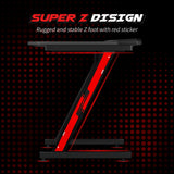 Homall Gaming Computer Desk with Carbon Fiber Surface, Gaming Table Z Shaped Pc Home Office with Cup Holder&Headphone Hook(55 in, Black) Homall