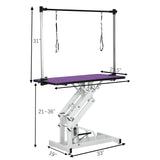 ACIDBOLT Hydraulic Pet Grooming Table, 42'' Durable Foldable Dog Grooming Table Suitable for Small Medium Large Dogs, Heavy-Duty Pet Grooming Table Drying Table with Adjustable Arms ACIDBOLT