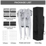 TUKAILAI 10' x 20' Pop Up Gazebo Marquee, Anti-UV Party Wedding Tent Event Shelters with 6 Removable Sidewalls & Carry Bag, Heavy Duty Instant Canopy for Outdoor Camping Garden Patio (White) TUKAILAi