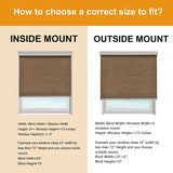 Persilux Roller Shades Light Filtering Cordless Free-Stop Roller Blinds for Windows (Brown 31" W x 72" H) Natural Woven UV Protection Privacy Window Shades for Home, Living Room, Office, Doors, Patio Persilux