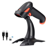 Tera Wireless 2D QR Barcode Scanner with Stand, 3 in 1 Compatible with Bluetooth & 2.4GHz Wireless & USB Wired Barcode Reader Handheld Bar Code Reader HW0001 Tera