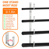 SUMERX Fishing Rod Holders, 4 Pack Wall or Ceiling Mounted Fishing Pole Holders for Garage, Aluminum Fishing Rod Rack Organizer for Universal Fit SUMERX