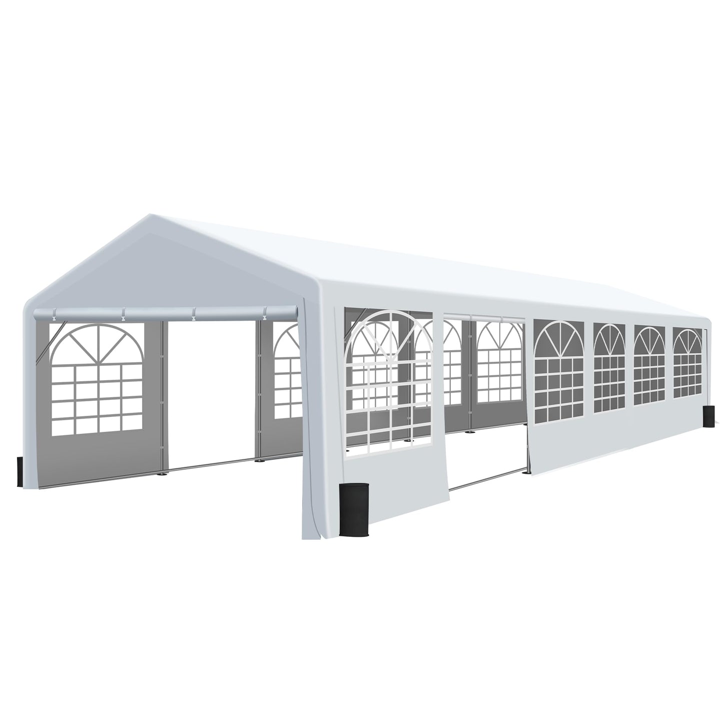 GARTOO 20' x 40' Canopy Party Tent & Carport - Heavy Duty Outdoor Wedding Gazebo with 4 Sand Bags, Event Shelter Canopy for Outdoor Event, Wedding, Birthday Party