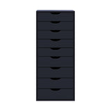Slim Tall 9-Drawer File Cabinet for Small Offices – Narrow Office Storage Cabinet for Home Office, Modern Office File Cabinet Organizer for cosmetics, books. Naomi Home