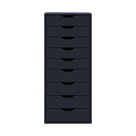 Slim Tall 9-Drawer File Cabinet for Small Offices – Narrow Office Storage Cabinet for Home Office, Modern Office File Cabinet Organizer for cosmetics, books. Naomi Home