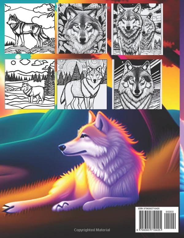 All about Wolves Coloring Book for kids and adults Majosta
