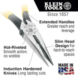 Klein Tools 80020 Plier Set with Lineman's Pliers, Diagonal Cutters, and Needle Nose Pliers, Made in USA with Induction Hardened Knives, 3-Piece Klein Tools