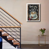 MaiYiYi Coffee Latte Diamond Painting Kits, 5D Full Round Diamond Art, I Love You a Latte Diamond Painting Dots Kit Kitchen Wall Decor for Adult Beginners Coffee Latte Lovers (12 x 16 inches) MaiYiYi