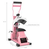 Hat Heat Press Machine for Caps with 2pcs Interchangeable Platens(6.7"x3.8", 6.7"x2.5"), Cap Heat Press for Stuctured Hats Heat Transfer Printing for Caps-Pink Delclynee