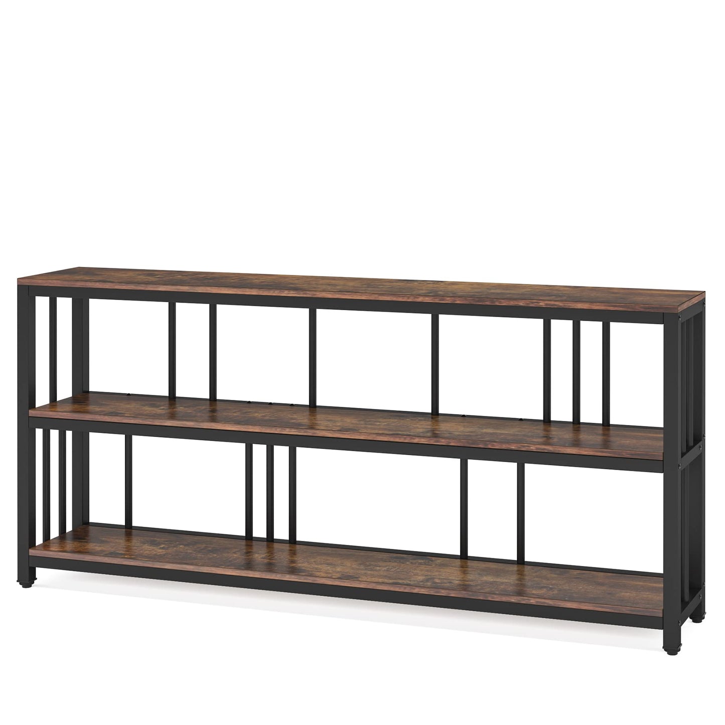 Tribesigns 70.89 in Console Table, 3 Tiers Entryway Table, Long Foyer Table, Console Table with Storage, Industrial Behind Couch Table, Large Accent Table for Entrance Hallway Living Room