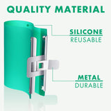 3 Pieces 3D Sublimation Silicone Mug Wraps, Mug Mold Cup Clamp Transfer Mug Clamp Fixture for Printing Mugs Sublimation Heat Transfer Machine (Green,11 oz, 12 oz, 15 oz) Mudder