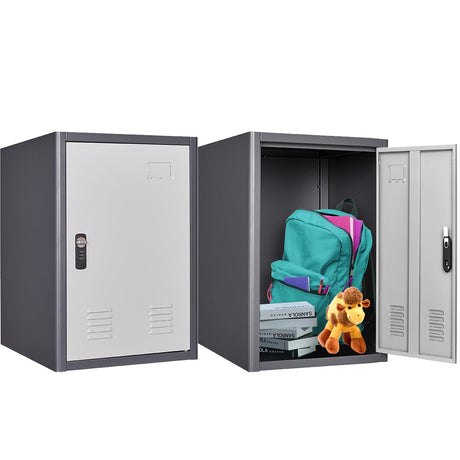 3.5CUB Locker Storage Cabinet, 19.7"H Metal Locker Storage Cabinet With 1 Doors, Small Metal Locker,Lockable Storage Cabinet,for employees,Office,Kids locker - Assembly Required (Elegant Gray) BUTISOW