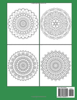 100 Pages Mandalas Adult Coloring Book: Large Print Relaxing Mandala Coloring Book for Adults – Fun and Simple Designs for Mindfulness and Stress Relief Majosta