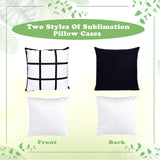 ZOCONE 6 Sublimation Blanks for Personalized Pillow, 15.7” Sublimation Pillow Covers Blank Polyester Throw Pillow Cases, 9 Panel & Blank 2 Styles Sublimation Pillow Case for DIY No Pillow Insert ZOCONE