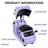 Generic VortriDino 2-in-1 Hat Heat Press Machine Automatic Hat Easy Heat Press Machine for Caps with 2pcs Interchangeable Platens (Kids&Adult) WoodArtSupply