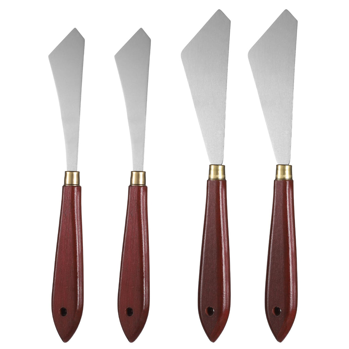 4Pcs Painting Knife Set Stainless Steel Palette Knife Color Mixing Scraper Painting Art Spatula with Wood Handle for Oil Canvas Acrylic Paintings Supplies Trinkrittey