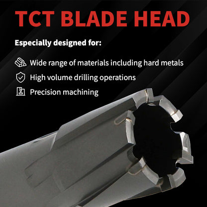 Carbide Annular Cutter 5/8" Cutting Diameter, 2" Depth of Cut, 3/4" Weldon Shank - WoodArtSupply