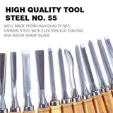Monkey King Bar-12pcs Wood Carving Chisel Set- Sharp Woodworking Tools with Case Storage Monkey King Bar