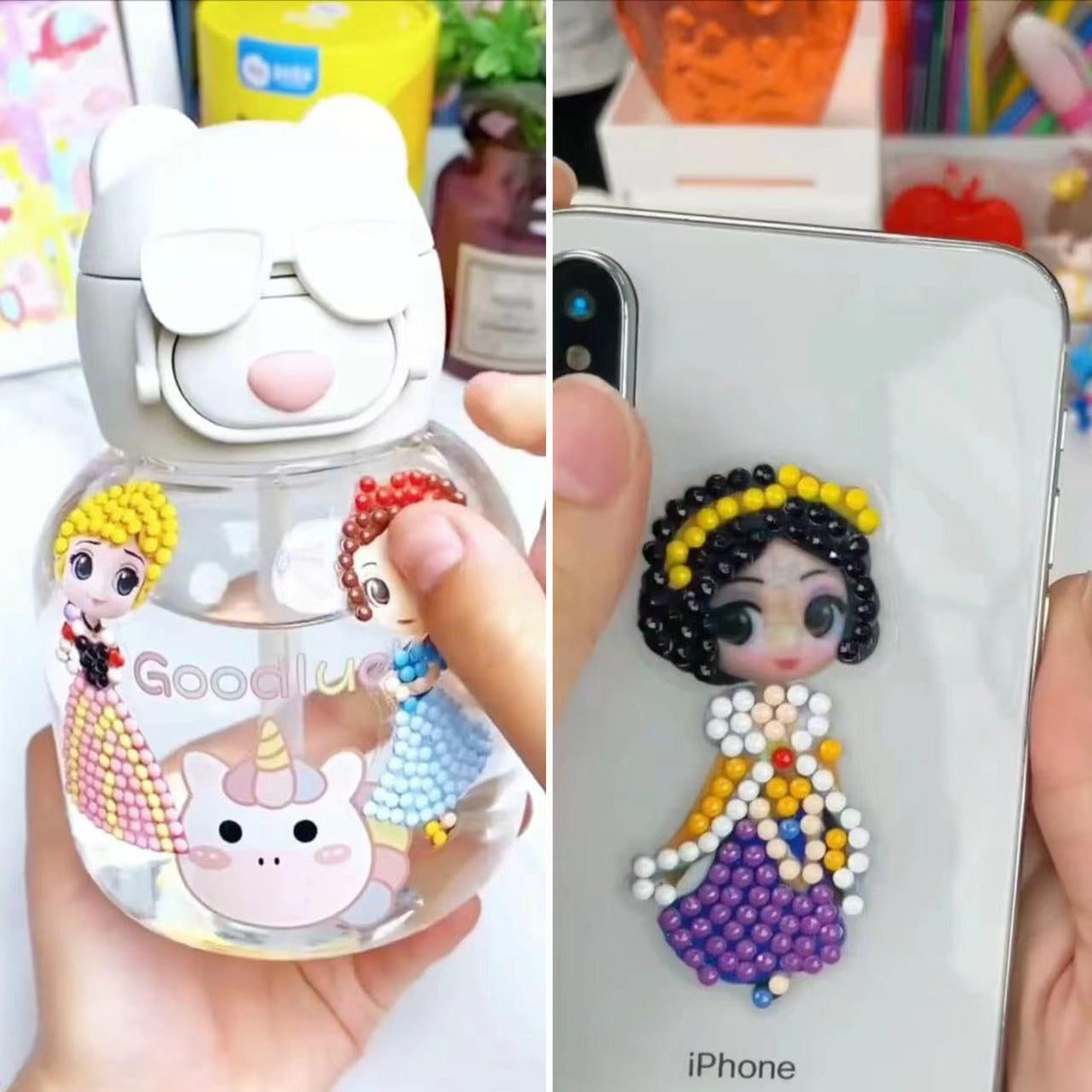 CSHYYDS Diamond Painting Kits for Kids,Diamond Art Kits for Kids Girls,Arts and Crafts for Grils Ages 4-8,6-8,8-12,12PCS Princess Gem Stickers Art Best Gifts for Grils Boys Birthday CSHYYDS