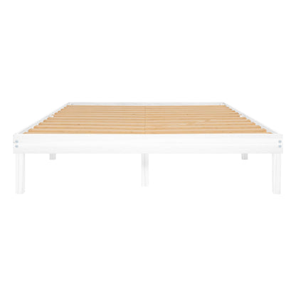 Naomi Home Linda 14 Inch Solid Wood Platform Bed Frame with Under Bed Storage – White - WoodArtSupply