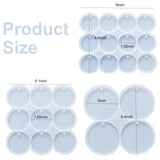 AFINSEA 25-Cavity Resin Circle Molds,Round Keychain Silicone Mold,Drilled Round Earrings Pendant Mold,Resin Keychain Molds for Pet Tag Mold,DIY Wind Chimes(Large + Medium + Small) AFINSEA
