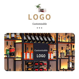 Metal Wine Rack Bar Shelves With LED Light Wall Mounted Kitchen Storage With Wine Glass Holder Liquor Shelf Large Floating Bar Liquor Bottle Whiskey Display Shelf for Kitchen Dining Room Bar Decoratio IRHIGBGX